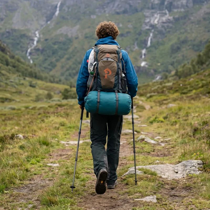 Kolvi Wanderstock – Detailaufnahme des Carbon-Schafts