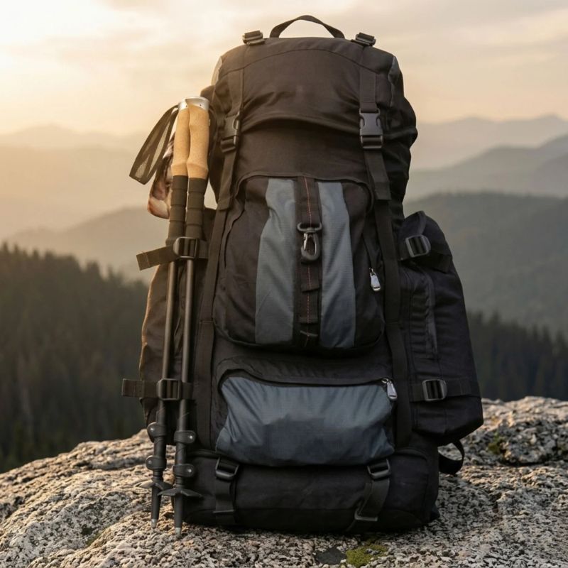 Kolvi Wanderstock Premium-Verarbeitung des Korkgriffs